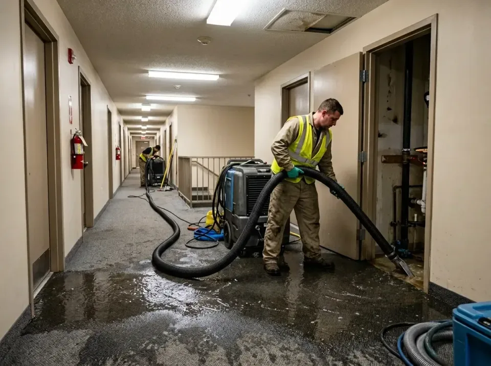 multi-unit-apartment-hallway-f-005 — frequently asked questions, Emergency Burst Pipe Water Extraction & Removal in Monfort…